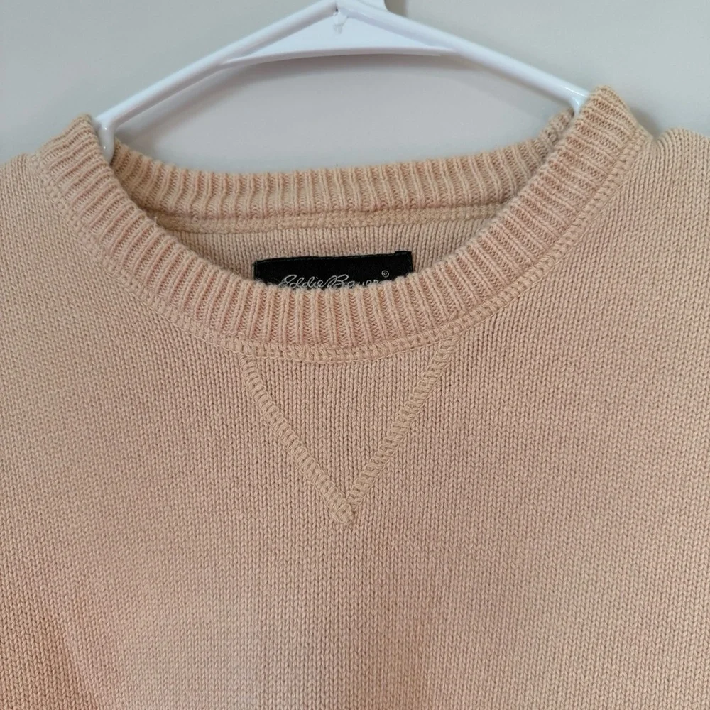 Eddie Bauer Vintage 90s Yellow Chunky Grandpacore Fisherman Men’s Cotton Sweater